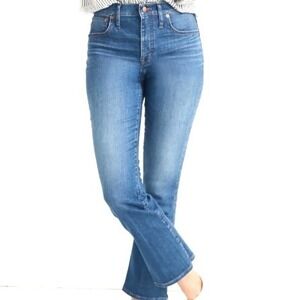 MADEWELL Women's 34 Petite Cali Demi-Boot Blue Jeans‎ Tierney Wash Eco Edition